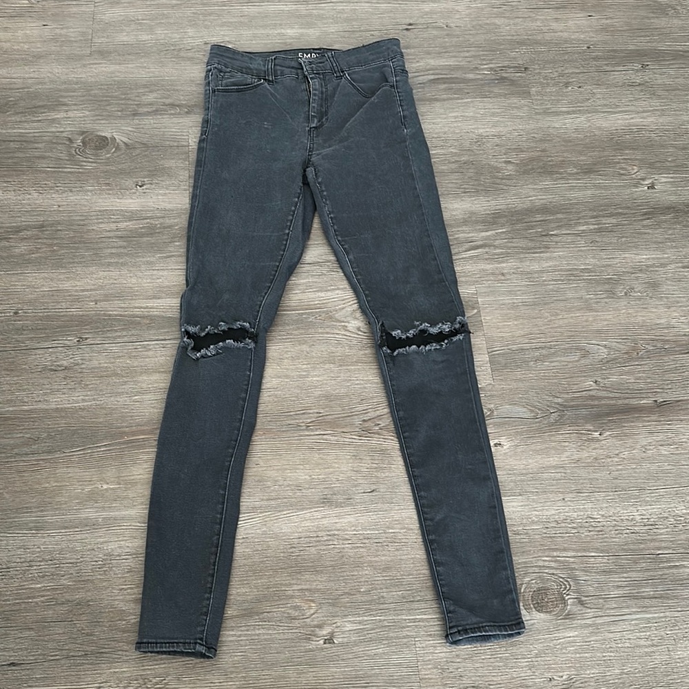 EMPYRE BLACK HIGH RISE SKINNY JEANS